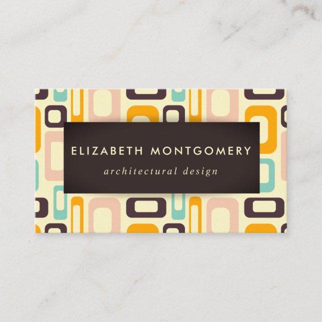 Mid Century Modern Business Card (Front)