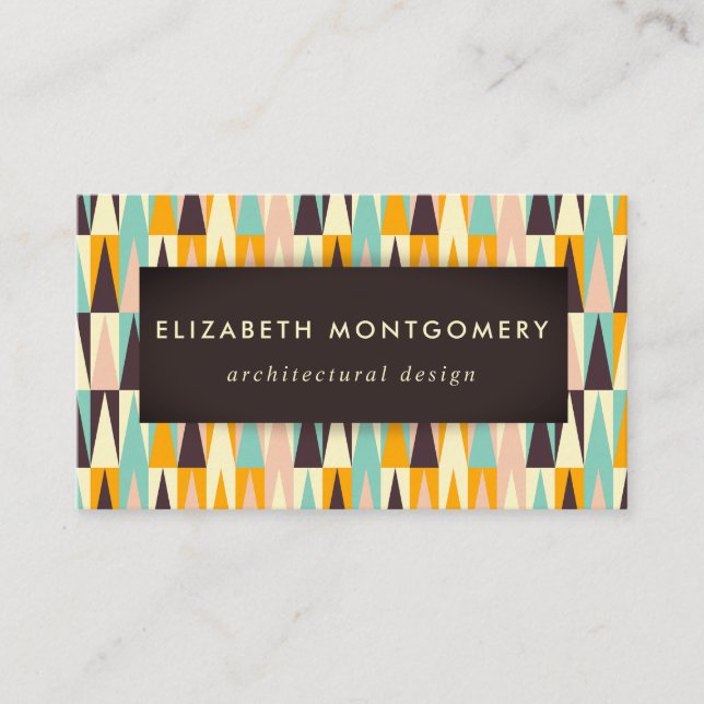 Mid Century Modern Business Card (Front)