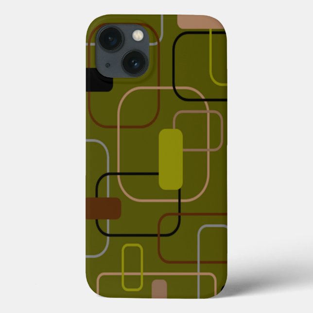 Mid-Century Modern Camouflage Case-Mate iPhone Case (Back)