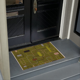 Mid-Century Modern Camouflage  Doormat