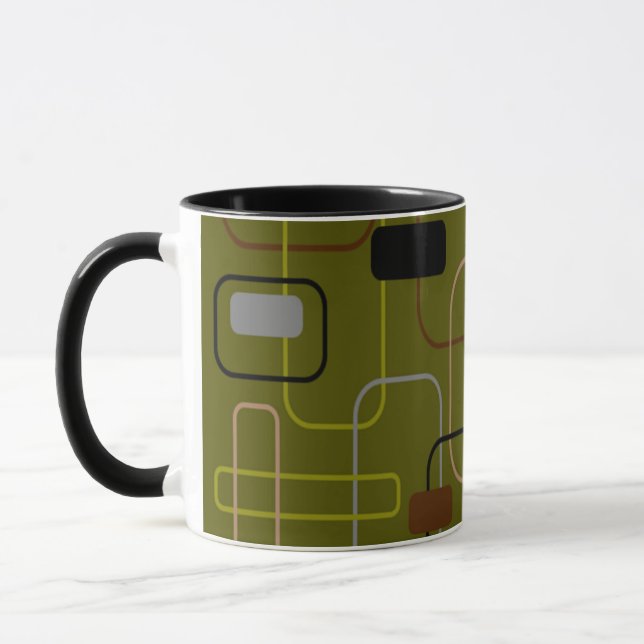 Mid-Century Modern Camouflage  Mug (Left)