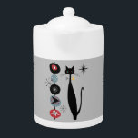 Mid Century Modern Cat Atomic Era Teapot<br><div class="desc">More great items in my store!</div>