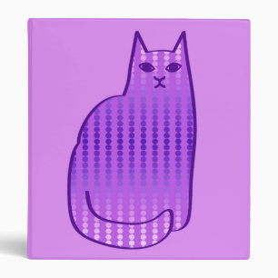 Mid-Century Modern Cat, Orchid and Purple Binder