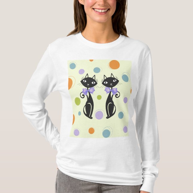 Mid Century Modern Cat T-Shirt (Front)