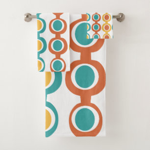Mid-Century Modern Chain Bath Towel Set