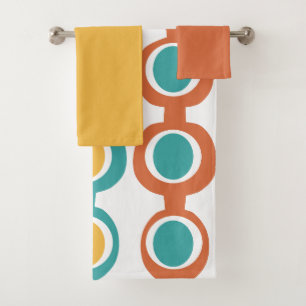 Mid-Century Modern Chain  Bath Towel Set