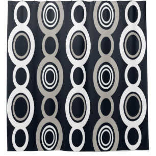 Mid Century Modern Chain Links White Grey