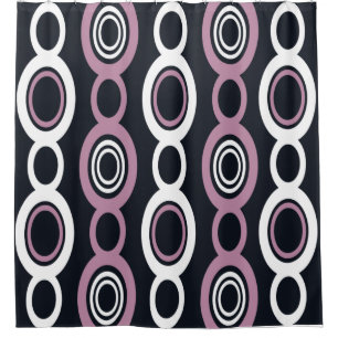 Mid Century Modern Chain Links White Mauve