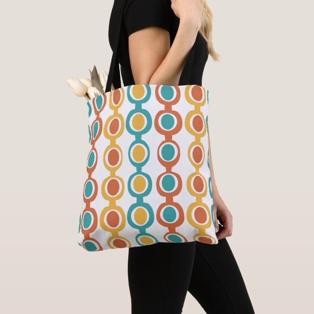 Mid-Century Modern Chain  Tote Bag (Close Up)