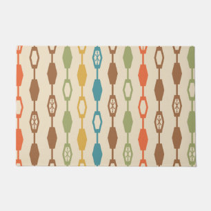 Mid Century Modern Chains Multicolored Doormat