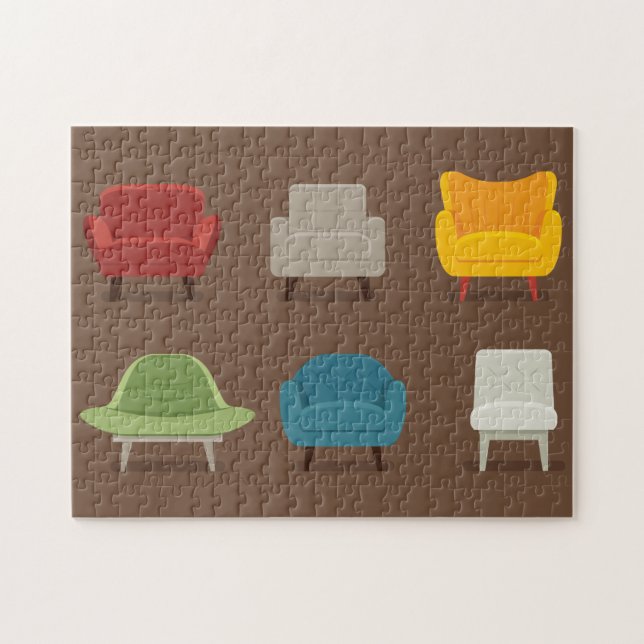 Mid Century Modern Chairs Jigsaw Puzzle (Horizontal)