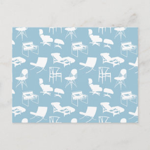 Mid-Century Modern Chairs Postcard