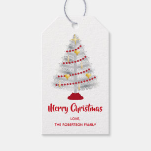 Mid Century Modern Christmas Aluminum Tree Gift Tags