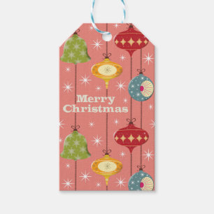 Mid Century Modern Christmas Baubles Gift Tags