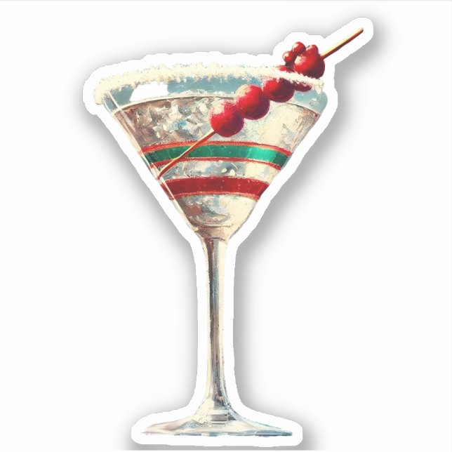 Mid Century Modern Christmas Cranberry Martini (Front)