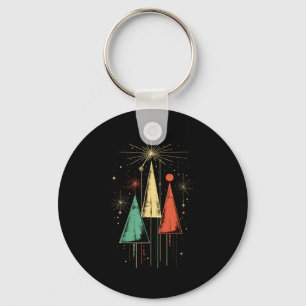 Mid Century Modern Christmas  Keychain