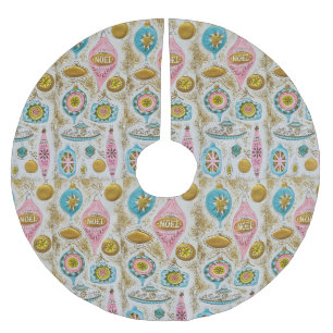 Mid Century Modern Christmas Ornaments  Brushed Polyester Tree Skirt