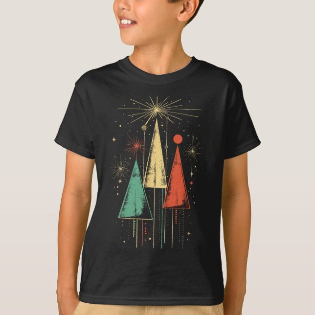 Mid Century Modern Christmas  T-Shirt (Front)