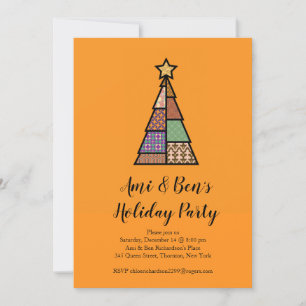 Mid-century Modern Christmas Tree Holiday Party Invitation