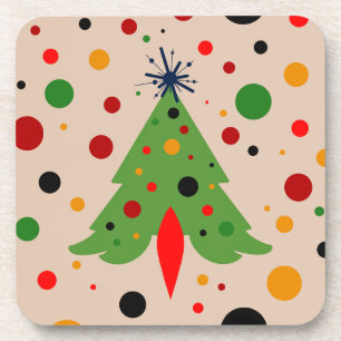 Mid Century Modern Christmas Tree Retro Rocket Coaster