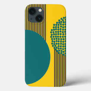 Mid-Century Modern Circle and Lines iPhone 13 Case