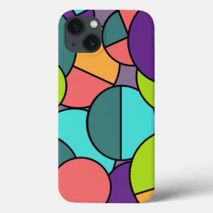 Mid-Century Modern Circle Collage iPhone 13 Case