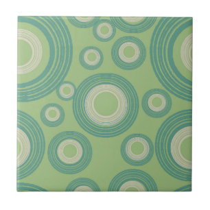 Mid Century Modern Circle Mint Tile
