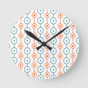 Mid-Century Modern Circle Strings  Round Clock