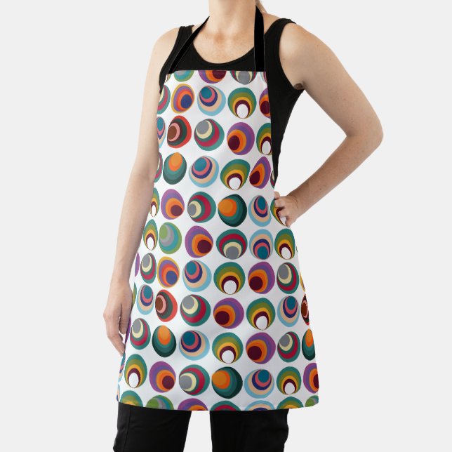 Mid-Century Modern Circles Apron (Insitu)