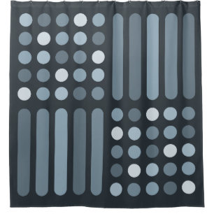 Mid Century Modern Circles Lines Slate