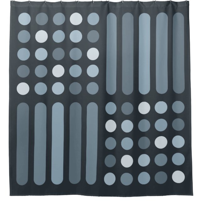 Mid Century Modern Circles Lines Slate (Front)