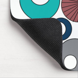 Mid-Century Modern Circles Mouse Pad