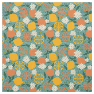 Mid Century Modern Citrus  Fabric