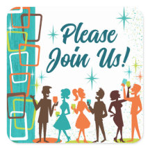 Mid-Century Modern Cocktails Engagement Party