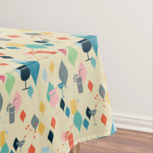 Mid Century Modern Cocktails Tablecloth