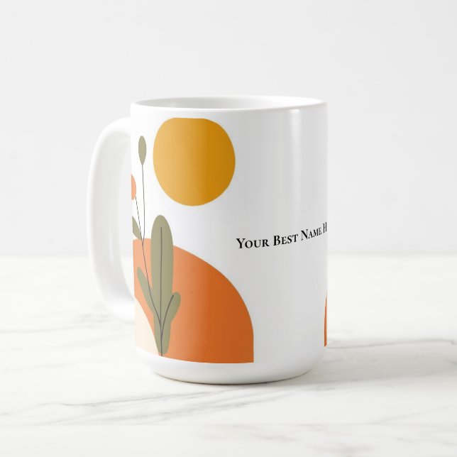 Mid Century Modern Coffee Mug (Front Left)