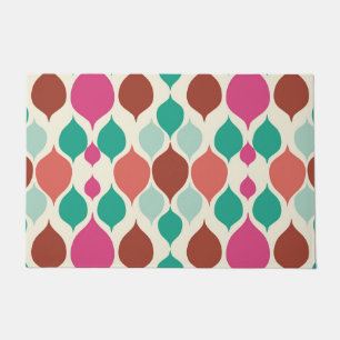 Mid Century Modern Colorful Geometric  Doormat