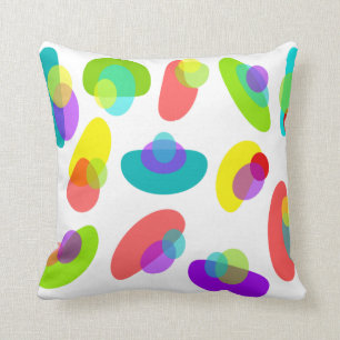 Mid-Century Modern Colourful Abstract Throw Pillow