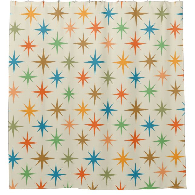 Mid Century Modern Colourful Atomic Starburst  (Front)
