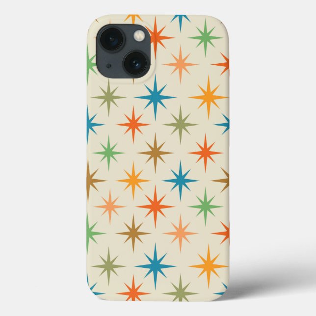Mid century modern colourful atomic starburst   Case-Mate iPhone case (Back)