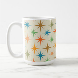 Mid Century Modern Colourful Atomic Starburst  Coffee Mug