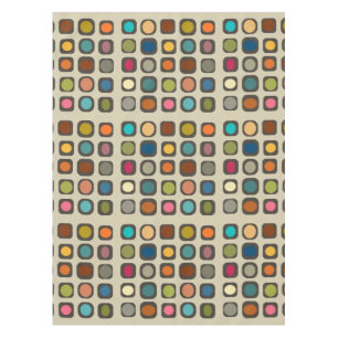 Mid Century Modern Colourful Buttons Tablecloth