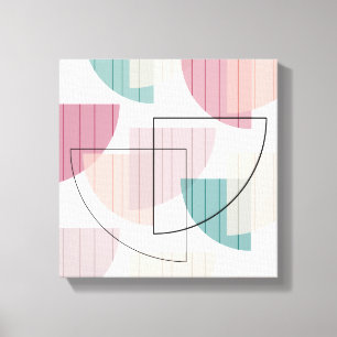 Mid Century Modern Colourful Canvas Print