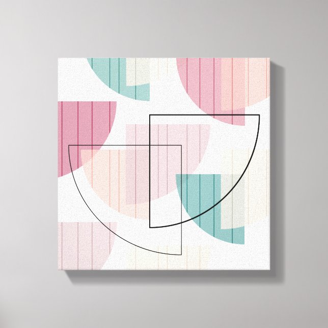 Mid Century Modern Colourful Canvas Print (Front)