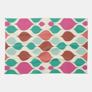 Mid Century Modern Colourful Geometric  Kitchen Towel
