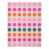 Mid Century Modern Colourful Geometric Polka Dots  Duvet Cover (Back)