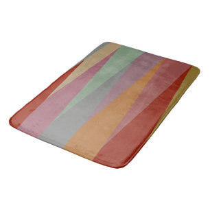 Mid-Century Modern Colourful triangles Bath Mat