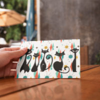 Mid-Century Modern Cool Black Cats