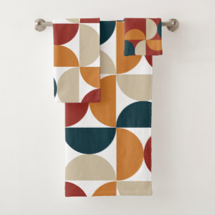 Mid-Century Modern Copper Firefly Bath Towel Set