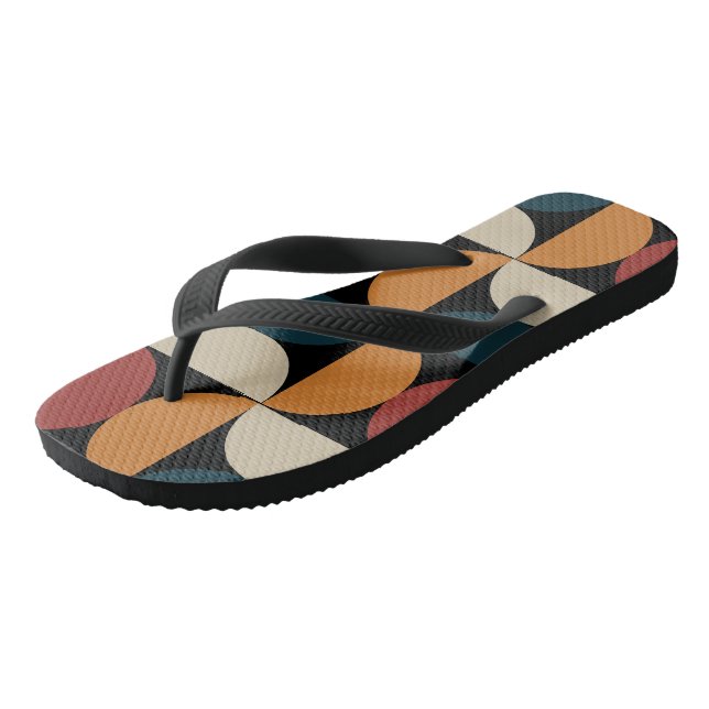 Mid-Century Modern Copper Firefly    Flip Flops (Angled)
